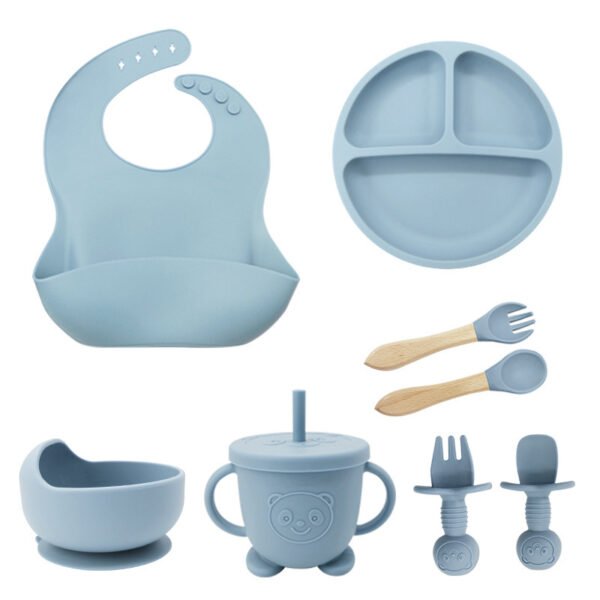 8 in 1 Silicone Baby Feeding Set - 图片 4