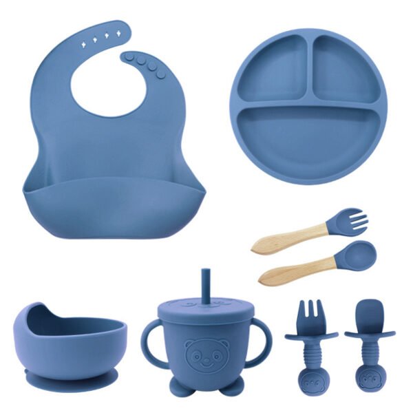 8 in 1 Silicone Baby Feeding Set - 图片 2