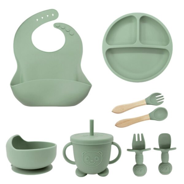 8 in 1 Silicone Baby Feeding Set - 图片 5