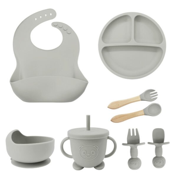 8 in 1 Silicone Baby Feeding Set - 图片 6
