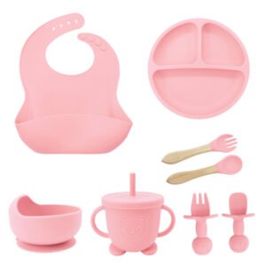 8 in 1 Silicone Baby Feeding Set