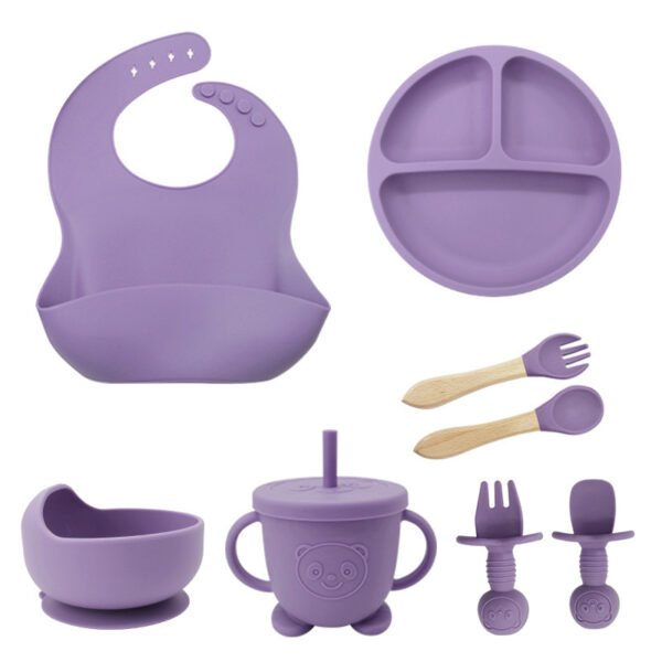 8 in 1 Silicone Baby Feeding Set - 图片 8