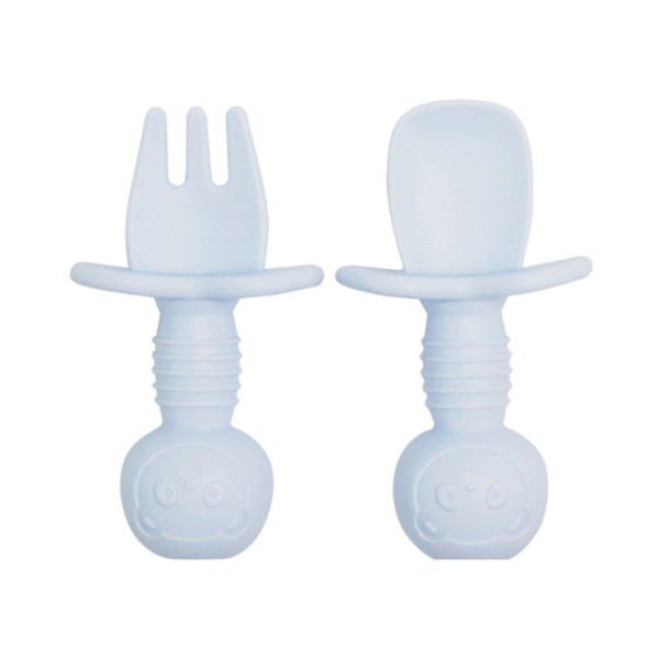 Silicone baby Fork & Spoon - 图片 3